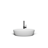 Накладная раковина-чаша из искусственного камня Monblan Ovale 580x350x150 цвет белый