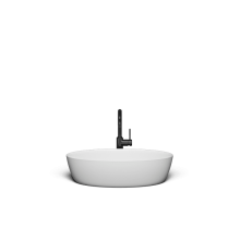 Накладная раковина-чаша из искусственного камня Monblan Ovale 580x350x150 цвет белый