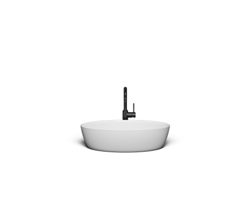 Накладная раковина-чаша из искусственного камня Monblan Ovale 580x350x150 цвет белый