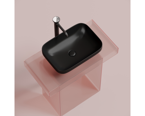 Чаша накладная прямоугольная Ceramica Nova Element 50x36 Чёрный Матовый