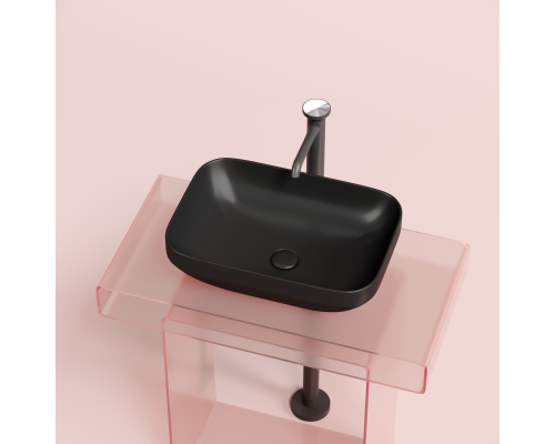 Чаша накладная прямоугольная Ceramica Nova Element 50x36 Чёрный Матовый