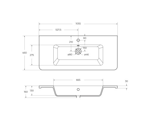Керамическая раковина BelBagno 12105-KL