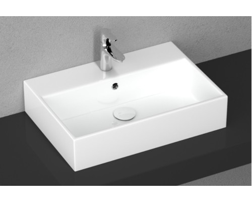 Раковина Isvea Purita 60 см накладная глазированная задняя сторона белый 10PL50060SV