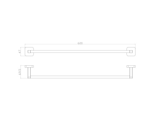 Вешалка для полотенец Wonzon&Woghand, Хром