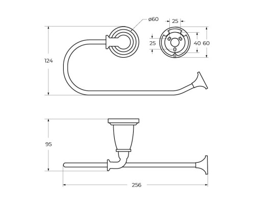 Полотенцедержатель подвесной ART&MAX AM-E-2606-Do