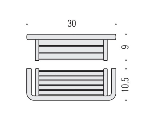 полка металлическая Colombo Lulu цвет PVD золото
