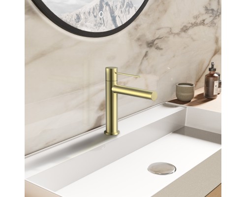 Смеситель для раковины Vincea Aspire VBF-4AS01BG, брашированное золото