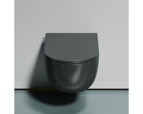 Подвесной унитаз Ceramicanova Modena Rimless серый