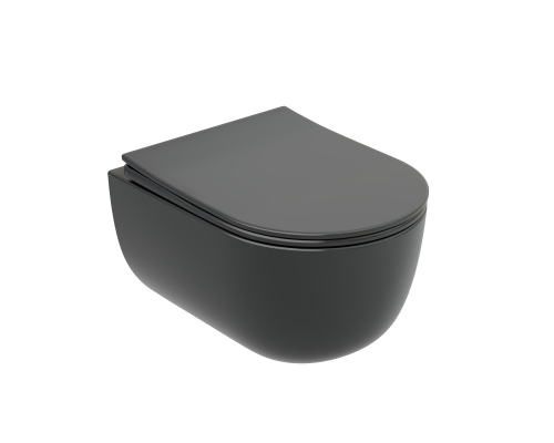 Подвесной унитаз Ceramicanova Modena Rimless серый