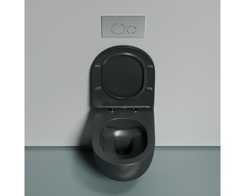 Подвесной унитаз Ceramicanova Modena Rimless серый