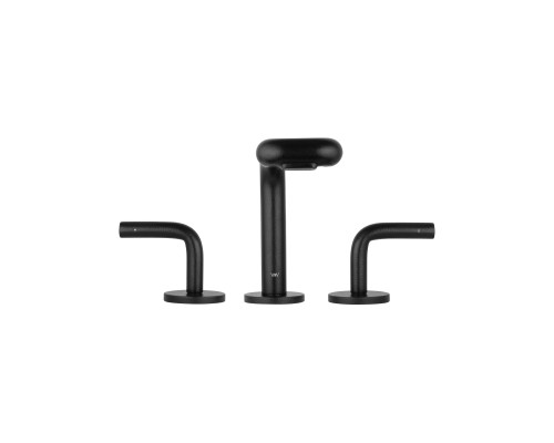 Смеситель для раковины высокий Wonzon&Woghand LOOP, Черный матовый