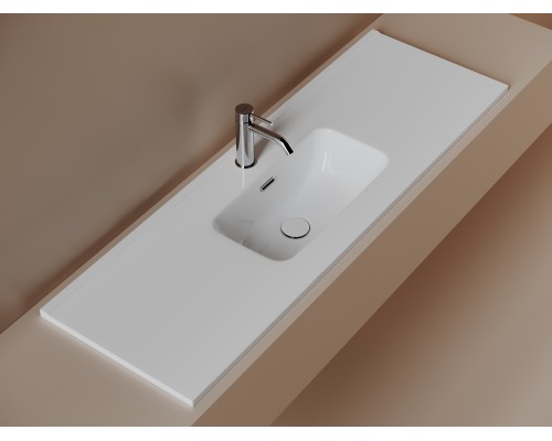 Раковина мебельная накладная Компакт (Compact), 1210x395x170, цвет белый