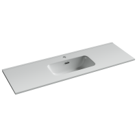 Раковина мебельная накладная Компакт (Compact), 1210x395x170, цвет белый