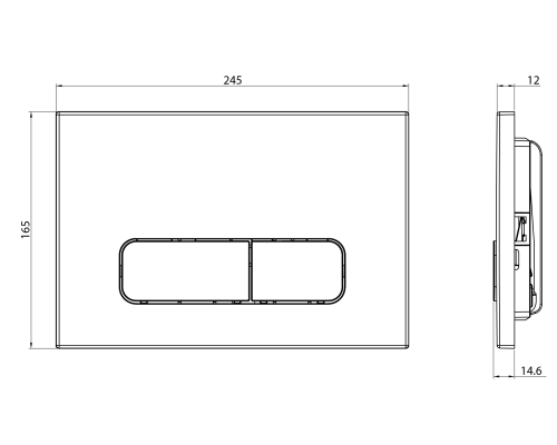 Кнопка смыва Charus Elegia FP.320.GRP.01 графит