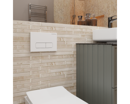 Кнопка смыва Charus Elegia FP.320.12.01 белый матовый