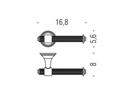 Открытый держатель для бумаги Colombo Hermitag цвет хром
