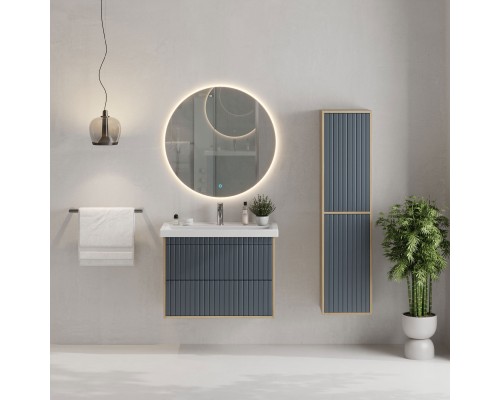 Тумба под раковину Onika Дайлер 80 подвесная белая/дуб сонома