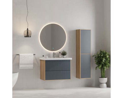 Тумба под раковину Onika Дайлер 80 подвесная белая/дуб сонома