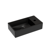 Рукомойник подвесной Ceramicanova черный матовый Element 407x217x100