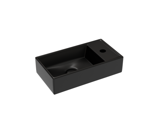 Рукомойник подвесной Ceramicanova черный матовый Element 407x217x100