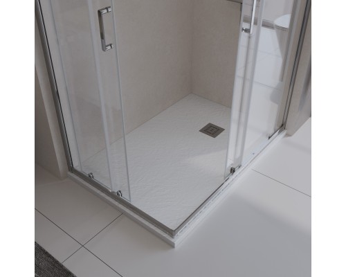 Душевой поддон из искусственного камня BelBagno Uno 140x90 TRAY-MR-UNO-AH-140/90-35-W-CR Белый