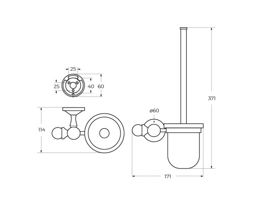 Держатель щетки для унитаза подвесной ART&MAX AM-E-2681SJ-Br