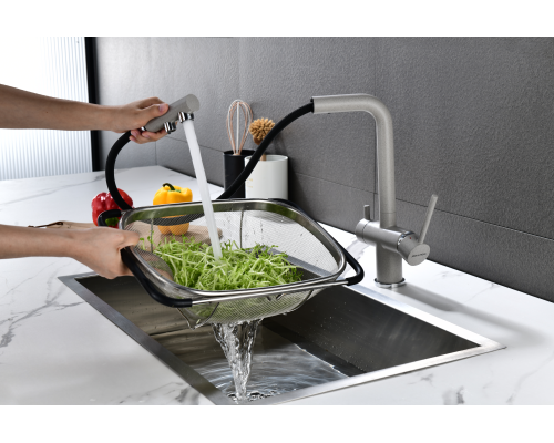 Смеситель для кухни Paulmark Serpentine Se213222-DG Графит