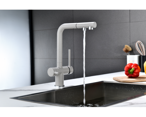 Смеситель для кухни Paulmark Serpentine Se213222-DG Графит