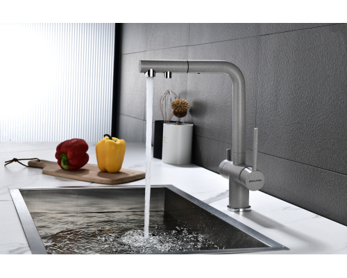 Смеситель для кухни Paulmark Serpentine Se213222-DG Графит