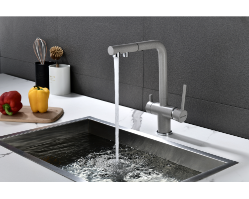 Смеситель для кухни Paulmark Serpentine Se213222-DG Графит