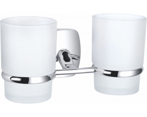 Два стакана для зубных щеток с держателем Wonzon&Woghand, Хром