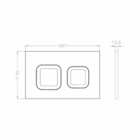 Инсталляция самонесущая Сава (Sava Free Standing) + клавиша смыва Смарт (Smart) белый глянец квадр.