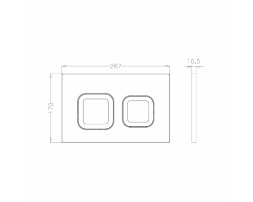 Инсталляция самонесущая Сава (Sava Free Standing) + клавиша смыва Смарт (Smart) белый глянец квадр.
