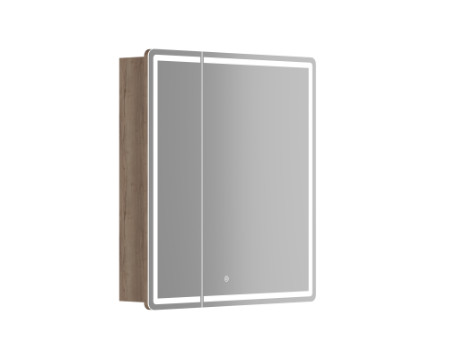 Зеркальный шкаф SANCOS Mirror 690x150, с LED подсветкой, дуб галифакс MI70EG