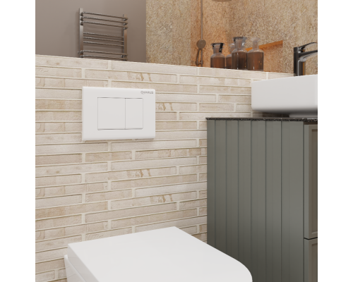 Кнопка смыва Charus Minimalista FP.310.12.01 белый матовый