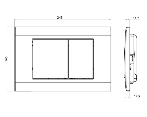 Кнопка смыва Charus Minimalista FP.310.12.01 белый матовый