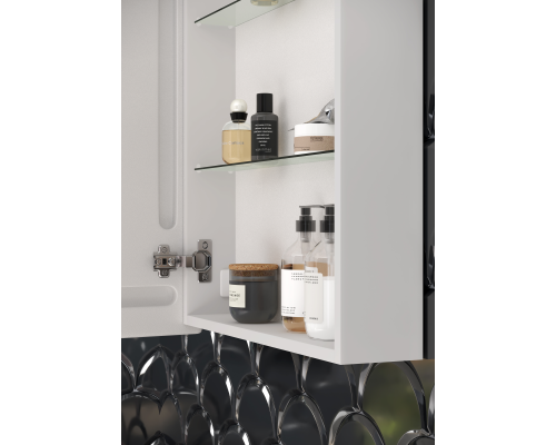 Зеркальный шкаф для ванной комнаты SANCOS Cube 600х140х800 с подсветкой