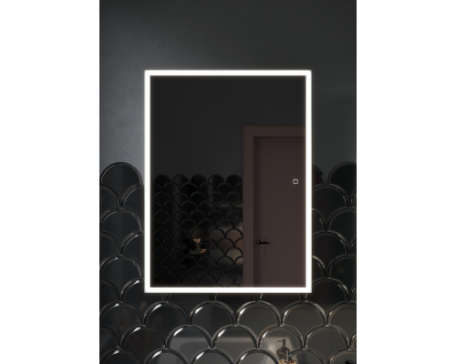 Зеркальный шкаф для ванной комнаты SANCOS Cube 600х140х800 с подсветкой