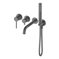 Смеситель для ванны встраиваемый Wonzon&Woghand STICK, Темный графит WW-889017-BGM