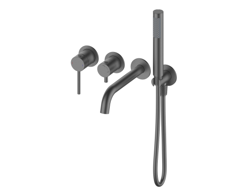 Смеситель для ванны встраиваемый Wonzon&Woghand STICK, Темный графит WW-889017-BGM
