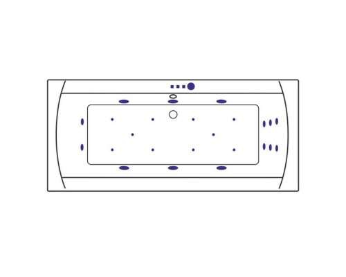 Ванна гидромассажная EXCELLENT Aquaria Lux Slim 180x80 ULTRA хром