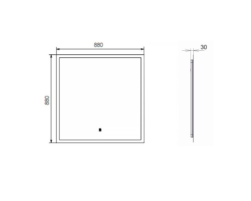 Зеркало для ванной Comforty Эдельвейс-90 с подсветкой, с сенсором, антизапотевание