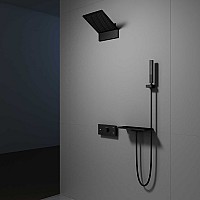 Душевой комплект Vincea Futura VSFW-2F11TMB термостатический встраиваемый черный