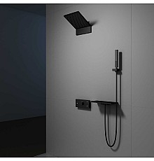 Душевой комплект Vincea Futura VSFW-2F11TMB термостатический встраиваемый черный
