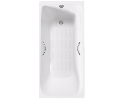Ванна чугунная Delice Continental PLUS 100х70 с отверстиями под ручки и антискользящим покрытием