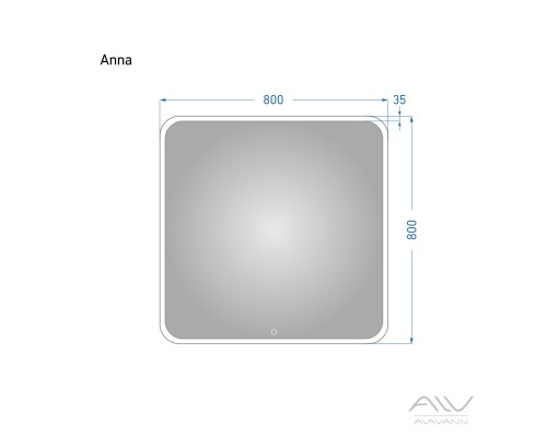 Зеркало Alavann Anna 80 с подсветкой