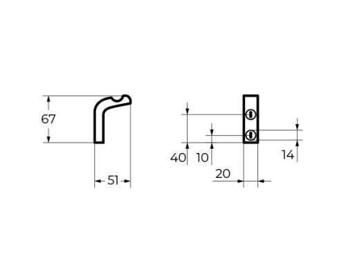 Крючок Cezares Ultima CZR-F-8933 Хром