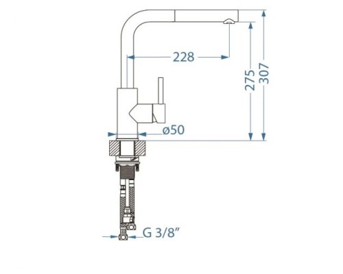 Смеситель для кухни Alveus Zeos P Monarch White Matt 1136506 Белый матовый
