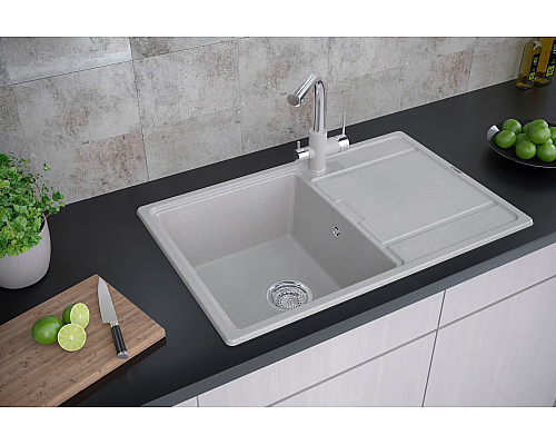Мойка для кухни кварцевая Paulmark Flugen PM217850-GR Мойка для кухни кварцевая Paulmark Flugen PM217850-GR