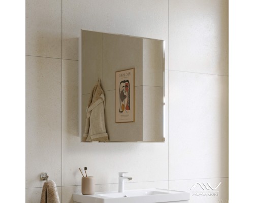 Зеркальный шкаф Alavann Paris 70 белый